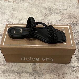 Dolce Vita Black Braided Sandals for Women